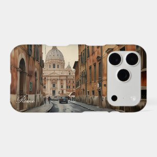 Vintage Style Rome Italian Travel Watercolor iPhone 17 Pro Case