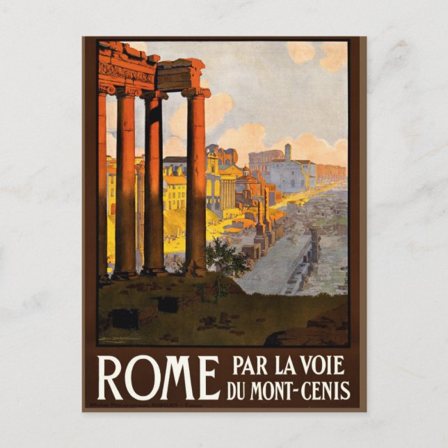 Vintage style Rome, Italy picture travel postcard (Front)