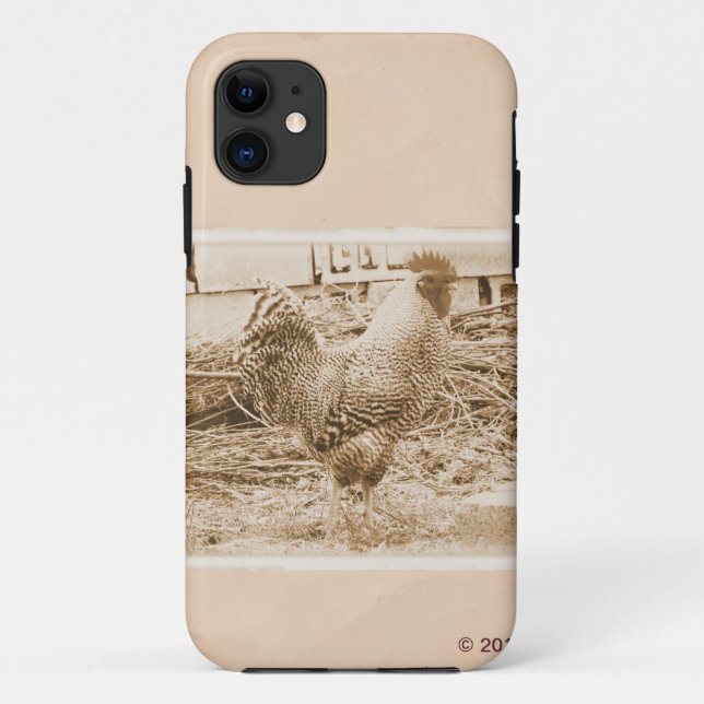 Vintage Style Rooster Photograph Case-Mate iPhone Case (Back)
