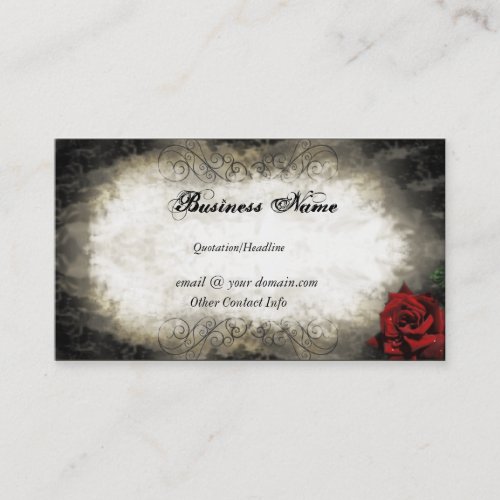 Vintage Style Rose Business Card