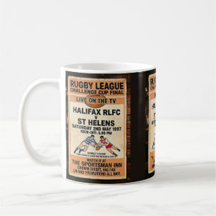 Vintage Style Rugby League Final 1987 Fan Art Coffee Mug