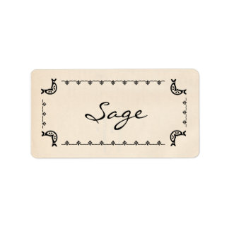 Vintage-Style Sage Labels