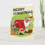Vintage-style Santa Claus Christmas Card at Zazzle