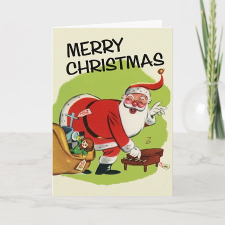 Vintage-style Santa Claus Christmas Card