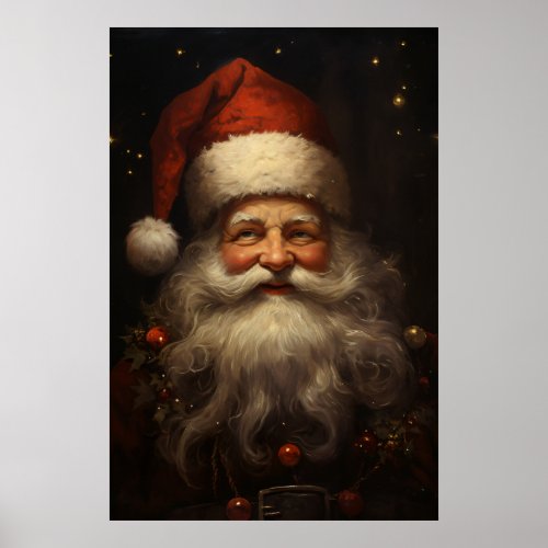 Vintage Style Santa Claus Poster