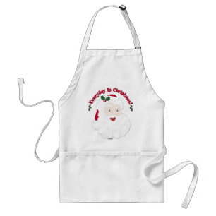 Vintage Style Santa Everyday Is Christmas! Adult Apron