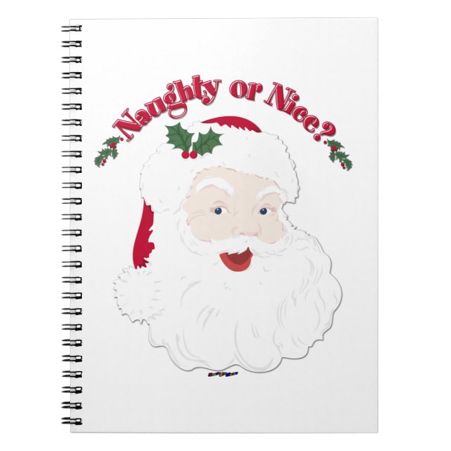 Vintage Style Santa Naughty or Nice? Notebook (Front)