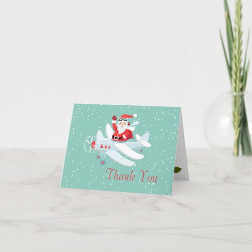 Vintage style Santa _ pilot Christmas Thank You