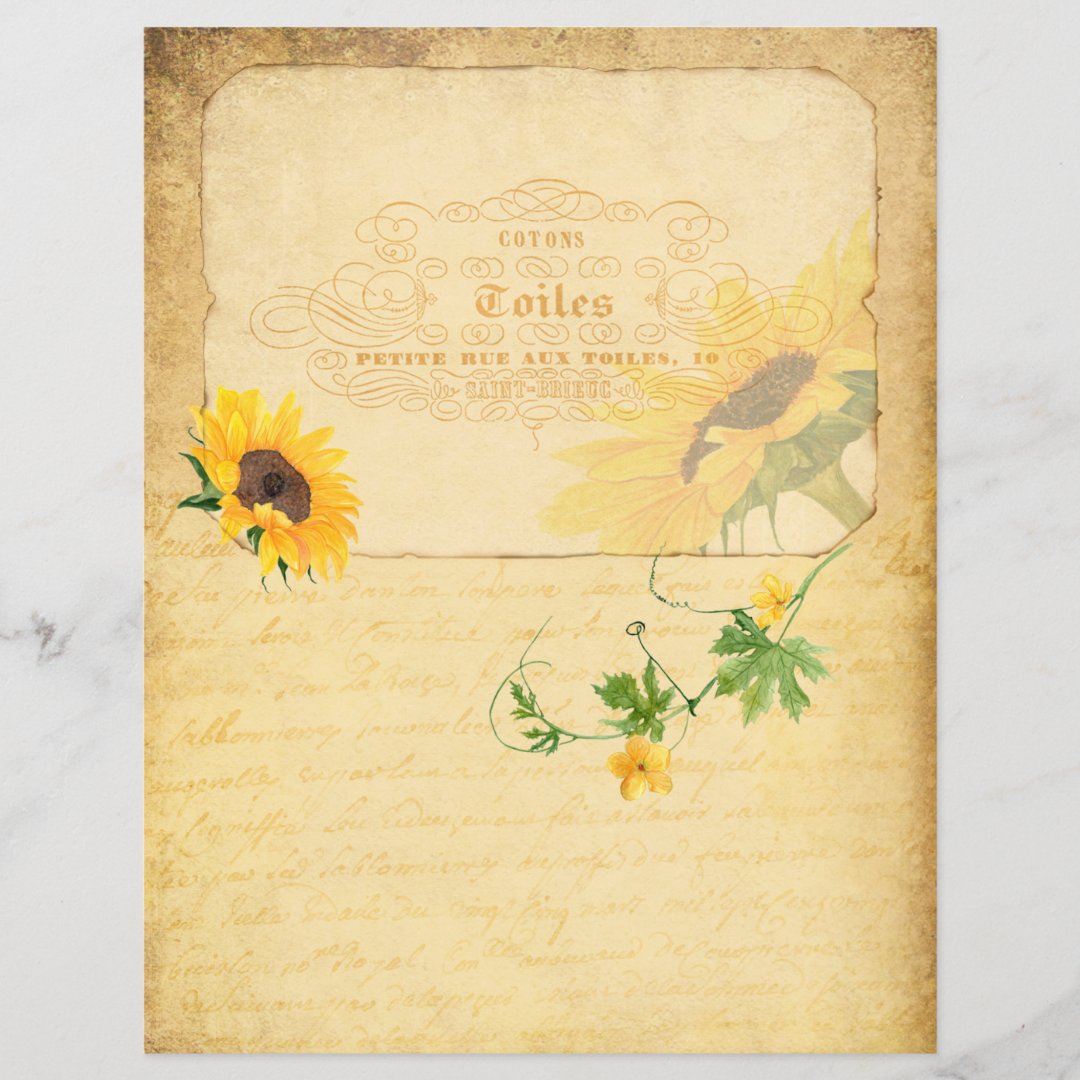 Vintage Style Scrapbook Paper Zazzle