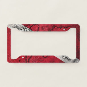 Vintage style scuba flag. Diver down flag License Plate Frame