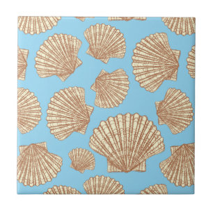 Vintage Style Seashell Pattern Ceramic Tile