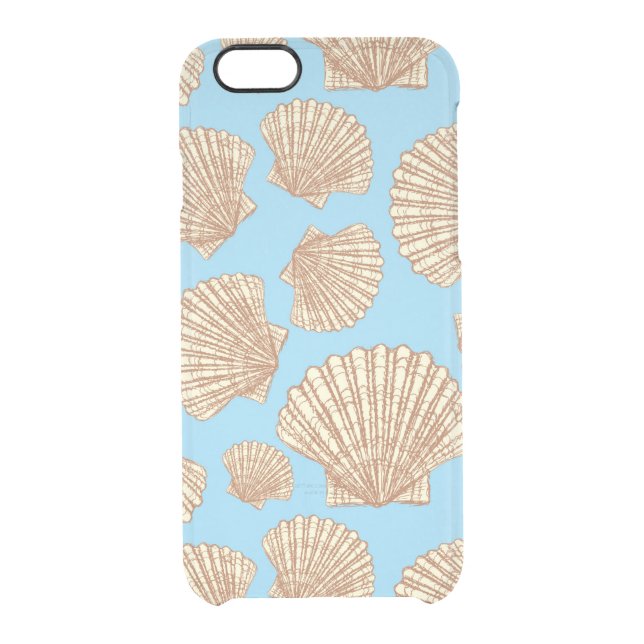 Vintage Style Seashell Pattern Uncommon iPhone Case (Back)