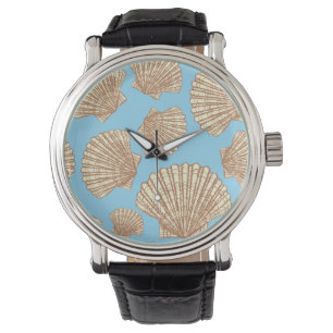 Vintage Style Seashell Pattern Watch