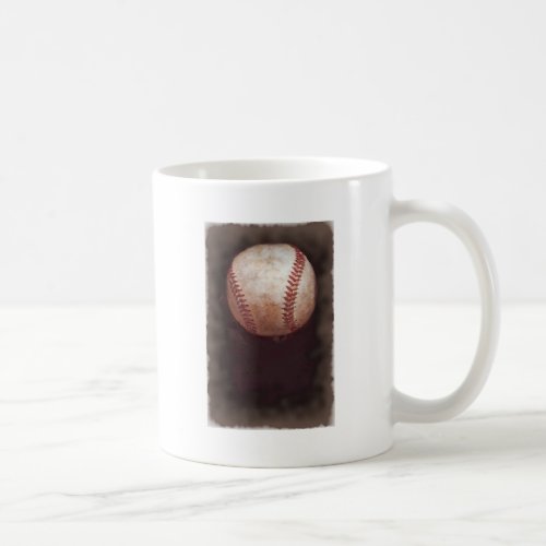 Vintage Style Sepia Baseball Artwork Coffee Mug