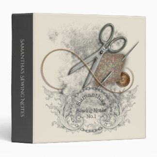 Vintage Style Sewing Notions Binder