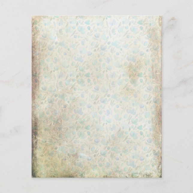 Vintage Style Shabby Floral Scrapbook Paper (Front)