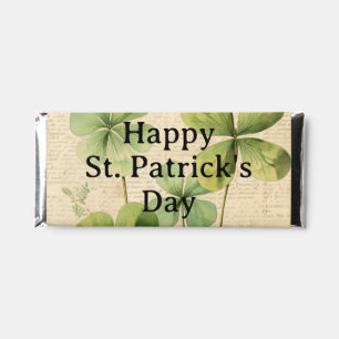 Vintage Style Shamrocks Happy St Patrick's Day Hershey Bar Favors