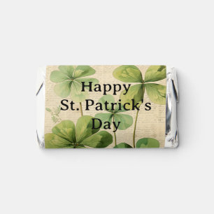 Vintage Style Shamrocks Happy St Patrick's Day Hershey's Miniatures