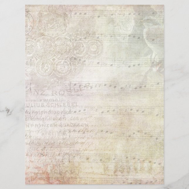 Vintage Style Sheet Music (Front)