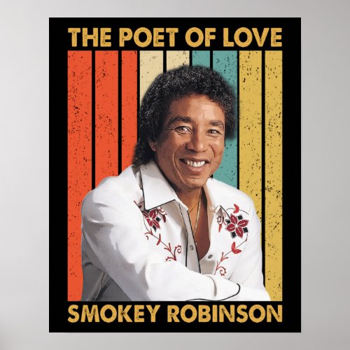 Vintage Style Smokey Robinson _ The Poet Of Love Poster