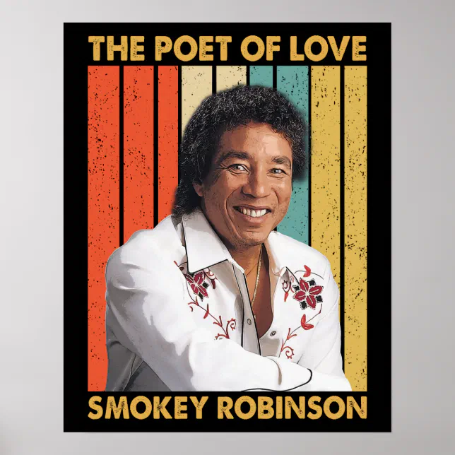 Vintage Style Smokey Robinson - The Poet Of Love Poster | Zazzle