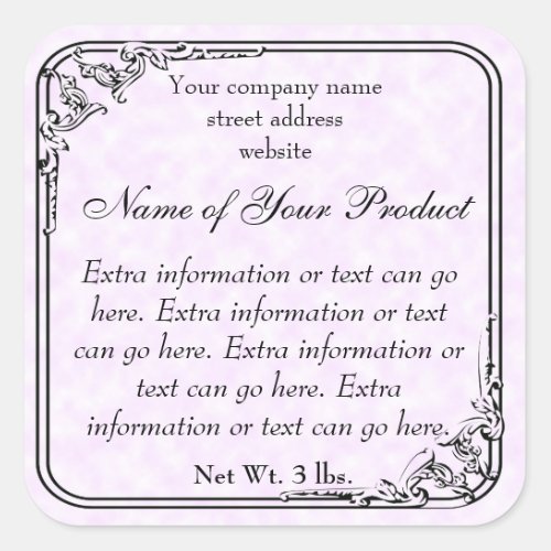 Vintage Style Soap and Cosmetics Label light pink