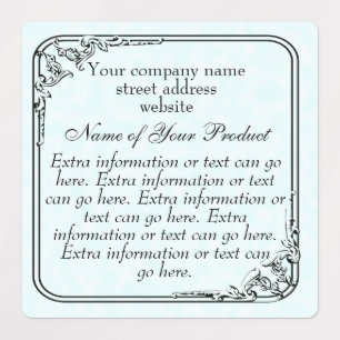Vintage Style Soap & Cosmetics blue Parchment Labels