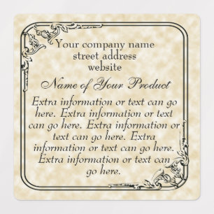 Vintage Style Soap & Cosmetics Tan Parchment style Labels