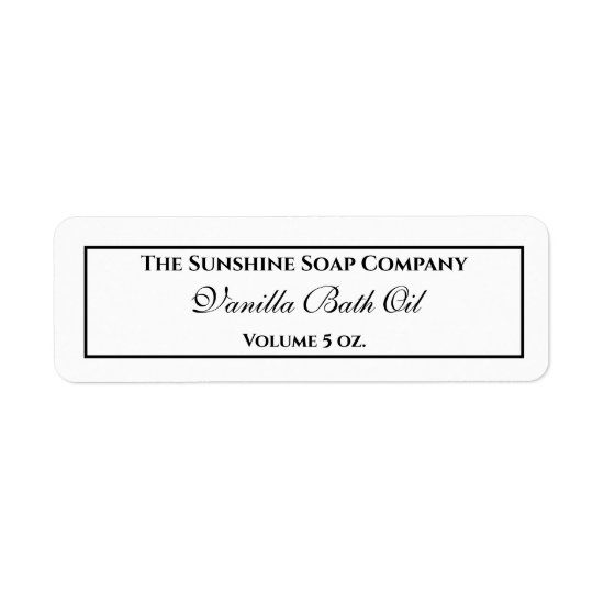 Vintage style soap cosmetics white with black text label