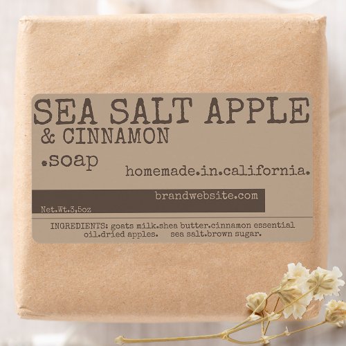 Vintage Style Soap Product Packaging Rustic Font Label