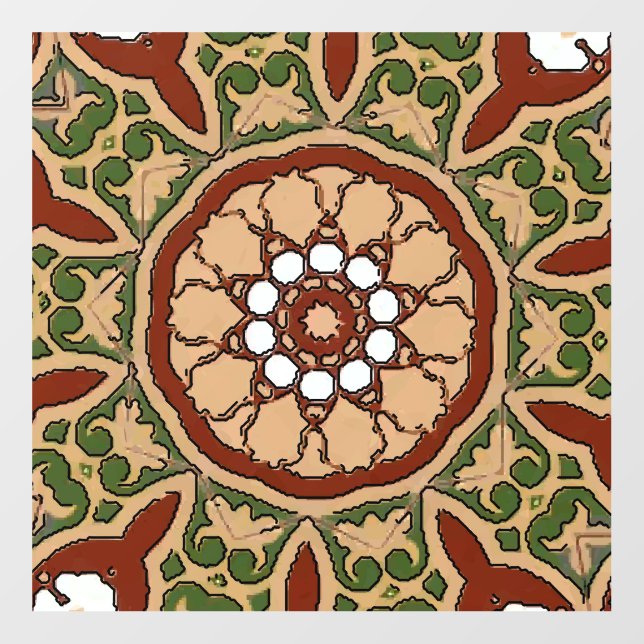 Vintage Style Spanish Tile Floor Decals (Front)