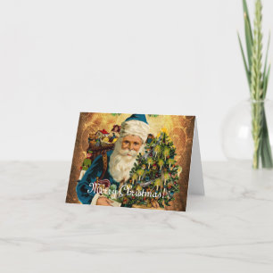 Vintage Style St Nicholas (Santa Claus) Christmas  Holiday Card