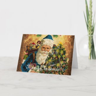 Vintage Style St Nicholas (Santa Claus) Christmas  Holiday Card