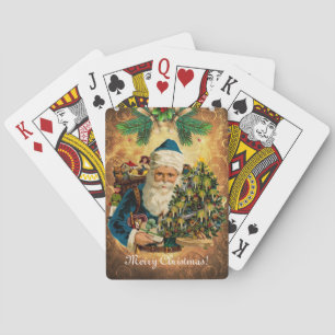 Vintage Style St Nicholas (Santa Claus) Christmas Poker Cards