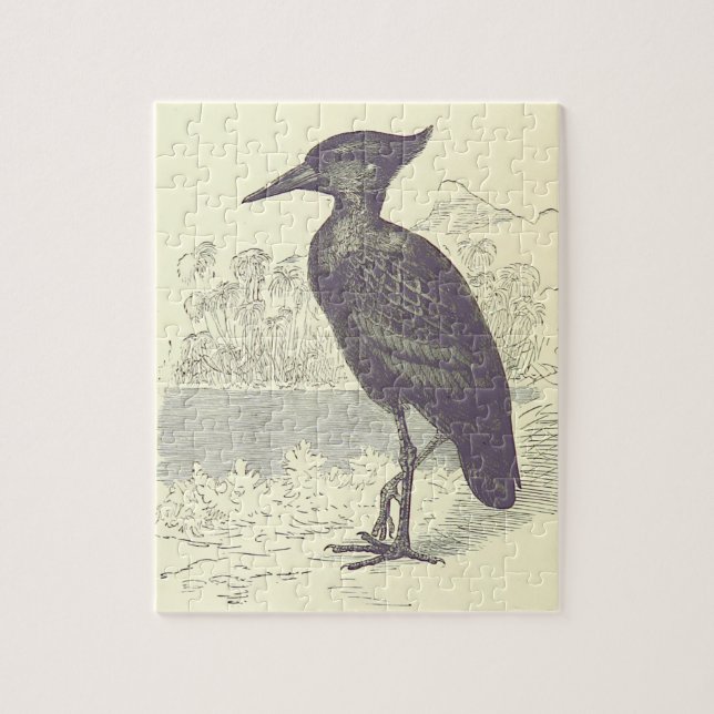 Vintage Style, Standing Bird Puzzle (Vertical)