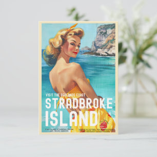 Vintage Style Stradbroke Island Travel Card