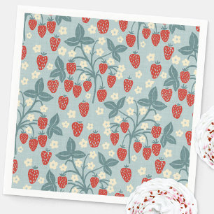 Vintage Style Strawberry Plant Napkins
