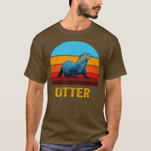 Vintage Style Sunset Otter T-Shirt