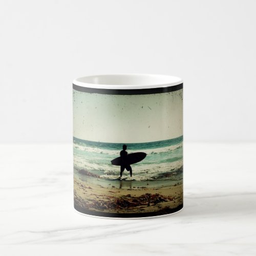Vintage Style Surfer Silhouette Coffee Mug