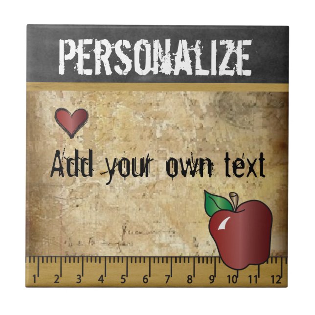 Vintage Style Teacher's Ceramic Tile (Front)