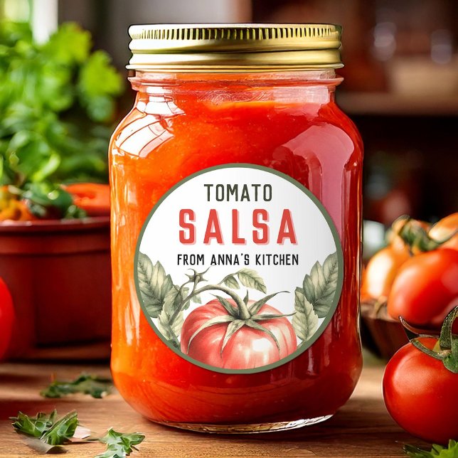 Vintage Style Tomato Salsa custom label (Creator Uploaded)