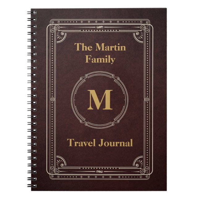 Vintage Style Travel Journal (Front)