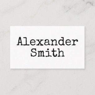 Vintage Style Typewriter Indie Author Business Card