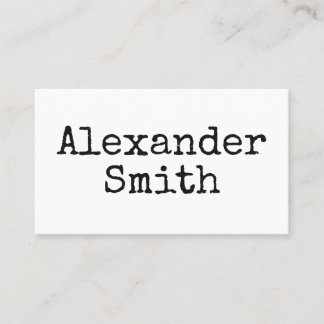Vintage Style Typewriter Indie Author Business Card