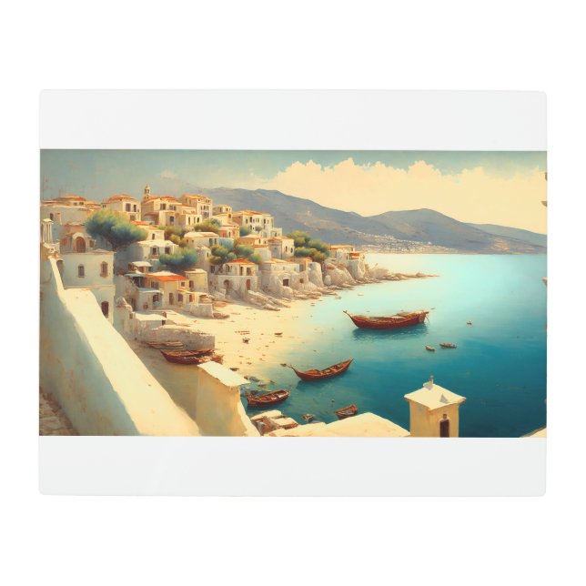 Vintage style unique Art, beautiful view Metal Print (Front)