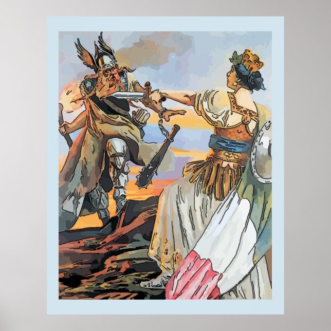 Vintage Style Viking Poster (Front)