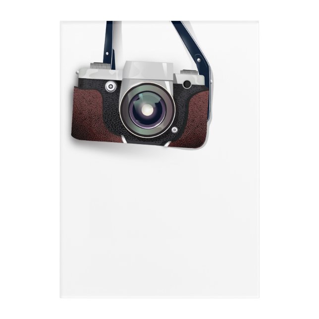 Vintage Style Vintage camera Acrylic Print (Front)