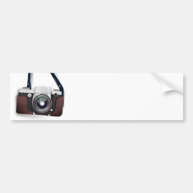Vintage Style Vintage camera Bumper Sticker (Front)