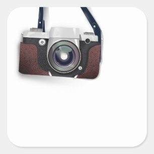 Vintage Style Vintage camera Square Sticker