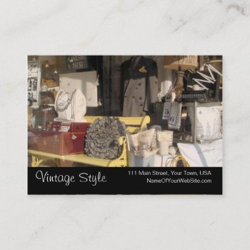 Vintage Style Vintage Goods Custom Business Cards by time2see at Zazzle